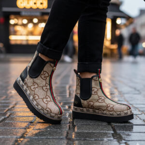 Дамски Боти на G-G Кремаво Черно