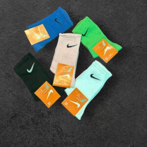 Чорапи 6 Чифта #NK Черно Розав Зелено