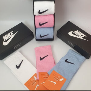 Чорапи 6 Чифта #NK Бяло Розаво Синьо